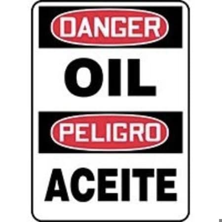 Accuform BILINGUAL OSHA DANGER SAFETY SIGN HOT SBMCEQ113MXP